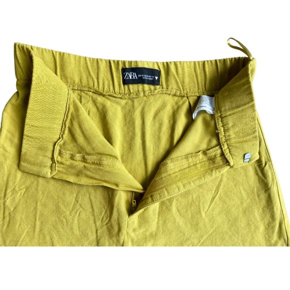 Zara Linen Chartreuse Women's  Mini Skirt Size XS - Picture 9 of 15